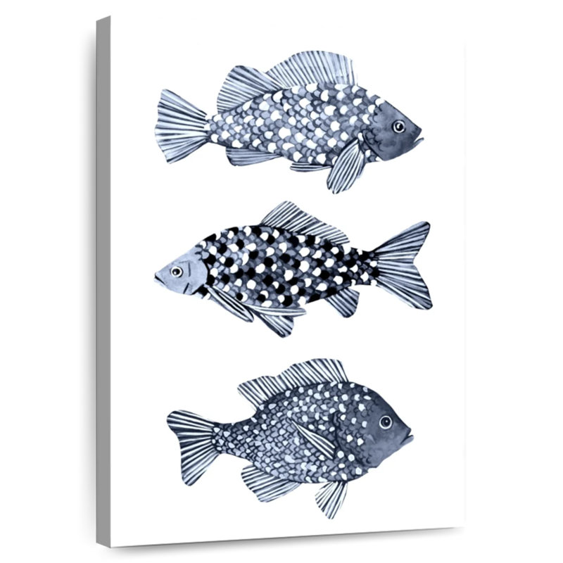 Brampt Blue Fish I, 30" H x 20" W
