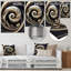 Vitrail doré noir et blanc V - décoration murale moderne en métal-87839358