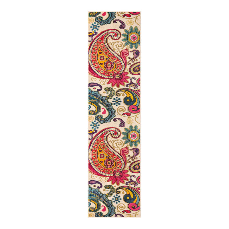 Eddins Washable Paisley Indoor Rug, Runner 2'7" x 10'