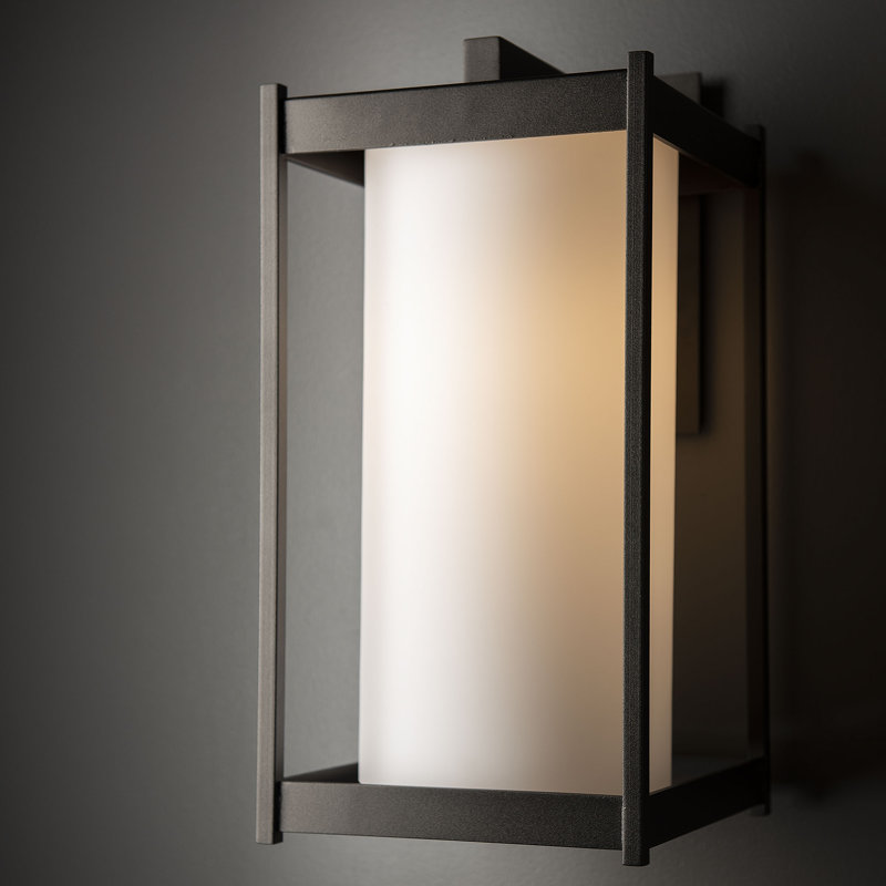 Cela Outdoor Wall Lantern, Coastal Black, 16.3" H x 8" W x 8.9" D, Clear Glass