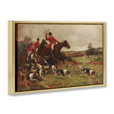 Hunting Dogs in Countryside Canvas by Tina Higgins Designs, Inc.