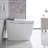 Elongated Smart Toilet With Elongated Heated Bidet Seat, Intelligent Toilet With Bidet Built-In, Feet Sensor,Auto Open/Close Seat, Off Seating AUTO Flush, Night Light, Warm Water & Dryer,White