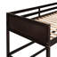 Lit mezzanine simple en bois massif avec base solide, utilisation durable