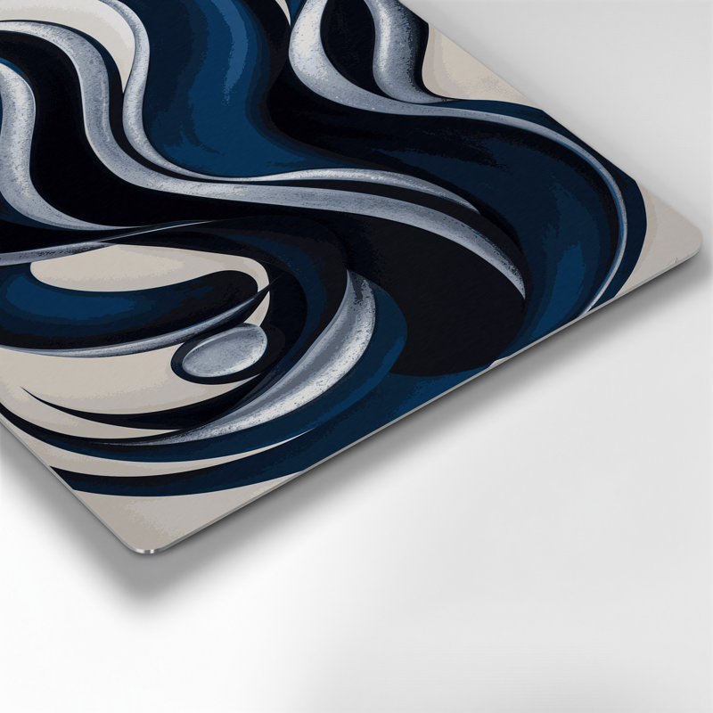 Biomorphic Abstraction 32 Grey Metal Wall Art, 11" H x 14" W