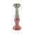 Decorative Glass Pillar Candle Holder with Curved Glam Design and Textured Surface for Modern Stylish Accent Decor-896731754