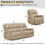 Ensemble de salon inclinable en similicuir Chesa (2 pièces)-2060904980