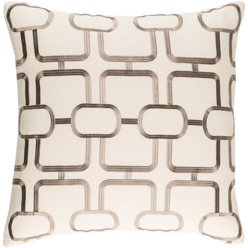 Coussin décoratif Lockhart, Gris pâle / denim, H 20 po x l 20 po x P 4 po