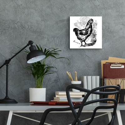  «Garden Chicken» par Art Licensing Studio, art mural en verre acrylique