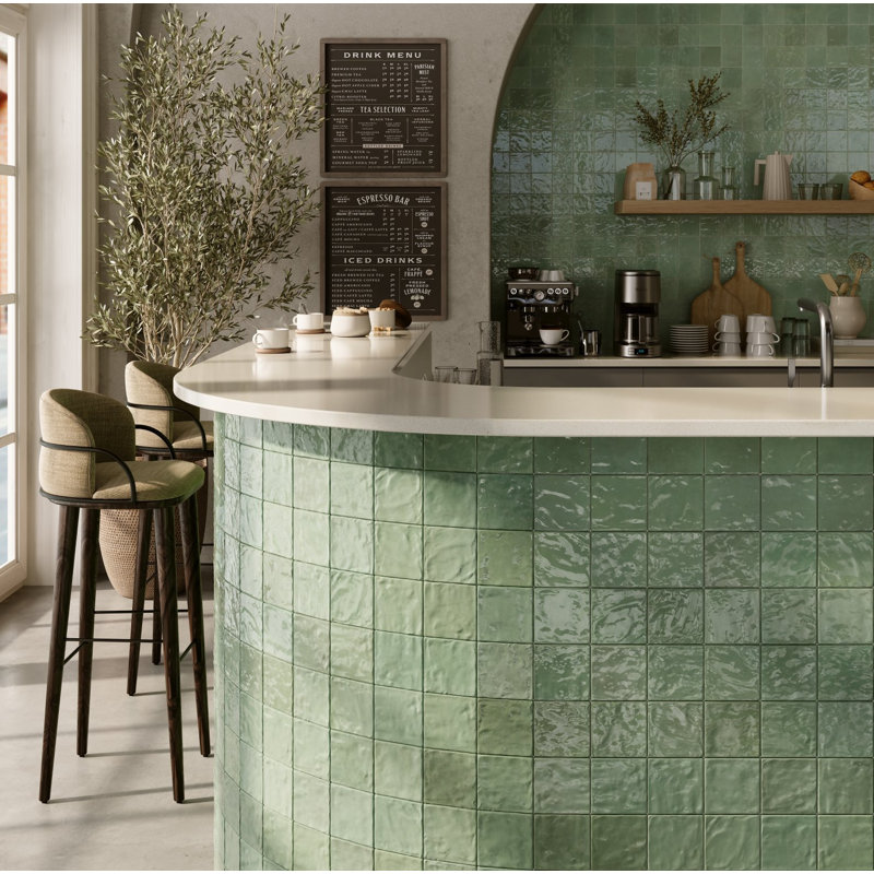 Craft 4 in. x 4 in. Glazed Ceramic Wall Tile (12.8 Sq. Ft. / Case), Jade