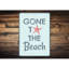 Panneau «Gone To The Beach»-1745926434