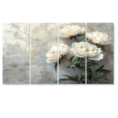 Fleur de pivoines avec rêverie en béton III - Art - pour le salon