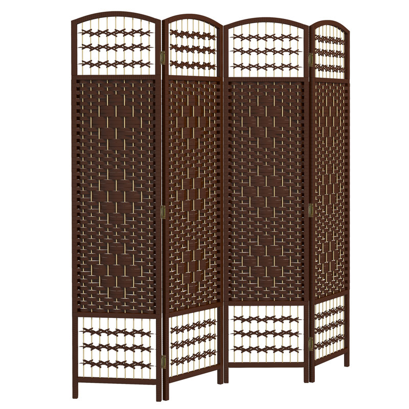 Cloison en bois massif Alaudin, 4, H 67 po x l 63 po x P 0,5 po, Brun