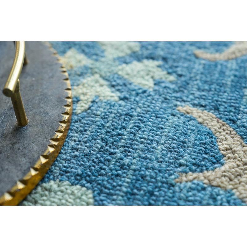Savannah Hand Tufted New Zealand Wool Blue/Multi Area Rug, 6'X9'