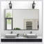 Très grand miroir de salle de bain moderne noir avec cadre en aluminium