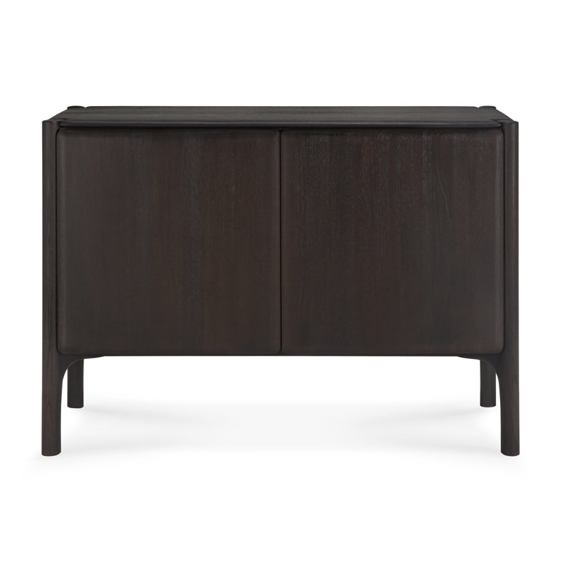 Pi 47'' W Solid Wood Server, Teak Dark Brown