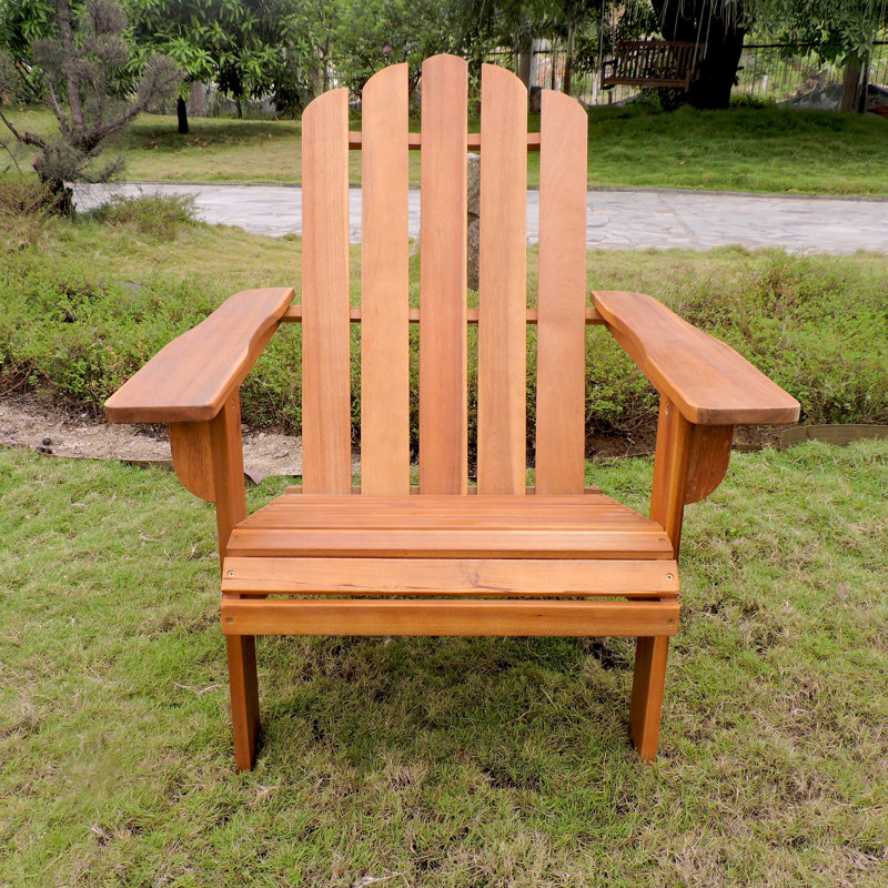 Chaise Adirondack en bois Maly Somerville, Brun