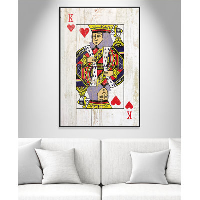 King Of Hearts - Floater Frame Print on Canvas