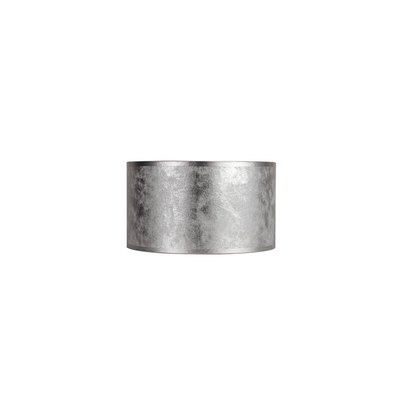 Cotton Drum Lamp Shade, 17cmH x 30cm W x 30cm D, Silver