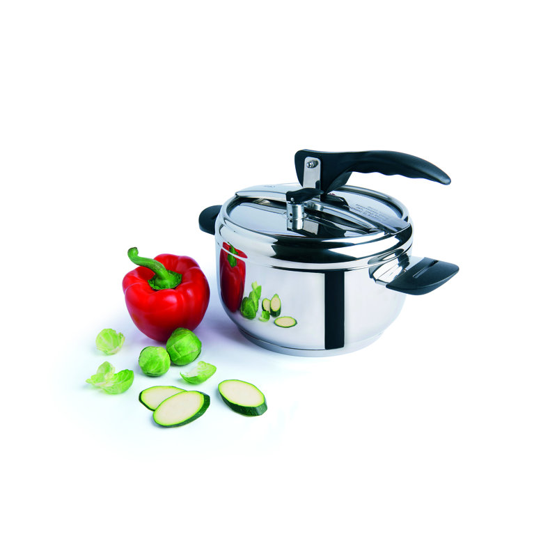 Excelsa Professional Stainless Steel Pressure Cooker, 22 cm H x 21 cm W x 21 cm D