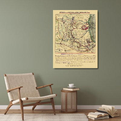 Darby Home Co Grant Gallery Wrapped Canvas Art Titled: Attack Capture of Fort Donelson Tennessee