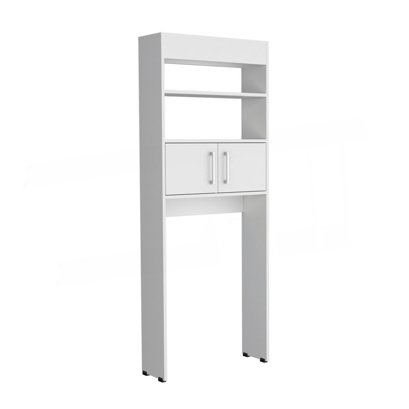 Au-dessus de l'armoire de toilette H 63 po, deux tablettes, porte double