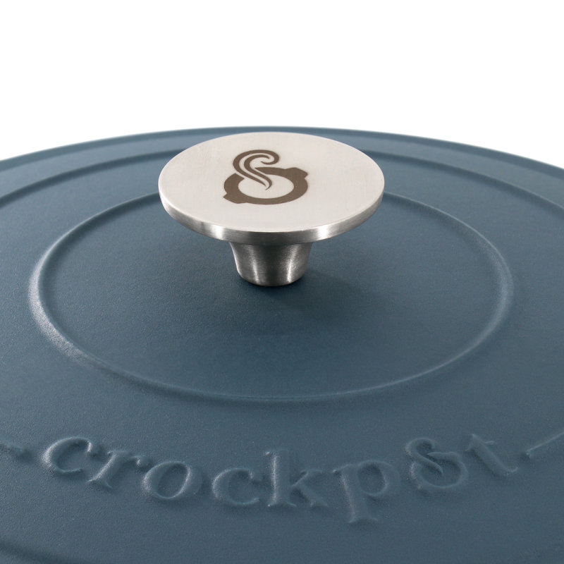 Crockpot Artisan Enameled Cast Iron Dutch Oven, 5 quarts, Navy
