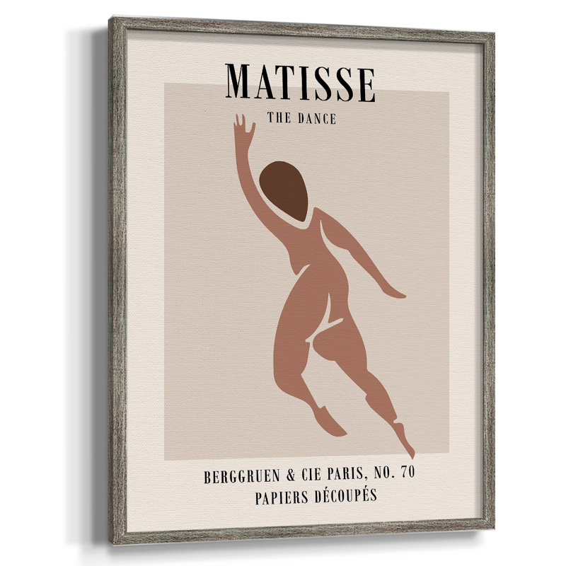 Matisse XCV III, reproduction d'art encadrée - bois massif, H 21 po x l 17 po