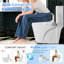 Toilette allongée une pièce avec accoudoirs ADA, hauteur de confort 17,1 po, double chasse 1,1 / 1,6 GPF, performance de 1000 g par carte