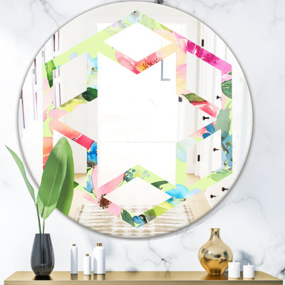 Miroir mural Floral Botanical IV Hexagon Star Cottage Americana