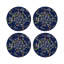 Sous-verres ronds en cuir bleu Ourganos-119015346