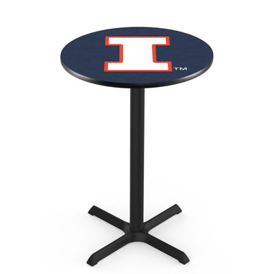 NCAA Round Metal Base Dining Table