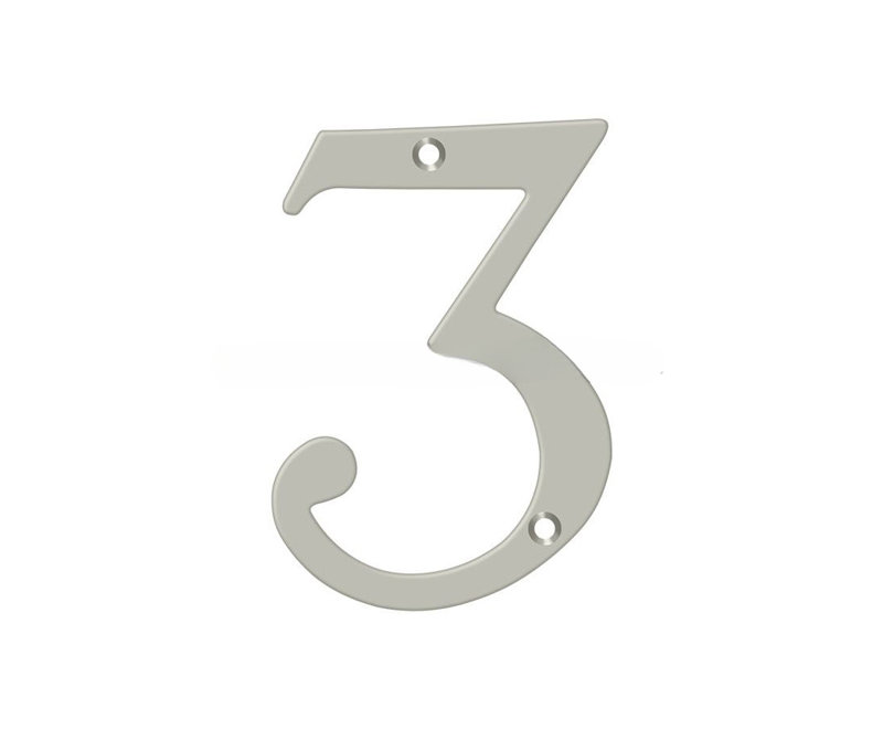 Chiffres de 4 po Deltana, Nickel brossé, 3