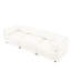 Élégant avec tissu en chenille et rangement caché, siège de rangement cylindrique blanc ergonomique-504280953