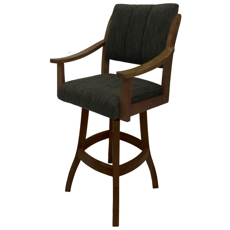 Tabouret de bar pivotant en bois Miriam, Brun Sanora / miel, Tabouret de bar (siège d'une hauteur de 30 po)