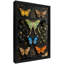 Art mural papillon noir et floral noir, impression de cadre fantaisiste foncé rétro-1291665492