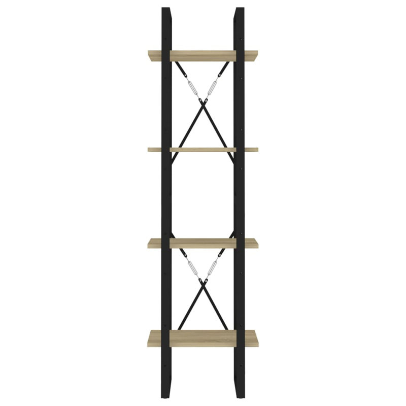 Bibliothèque Canne en bois d'ingénierie, Chêne sonoma, (2 tablettes) H 27,6 po x l 31,5 po x P 11,8 po