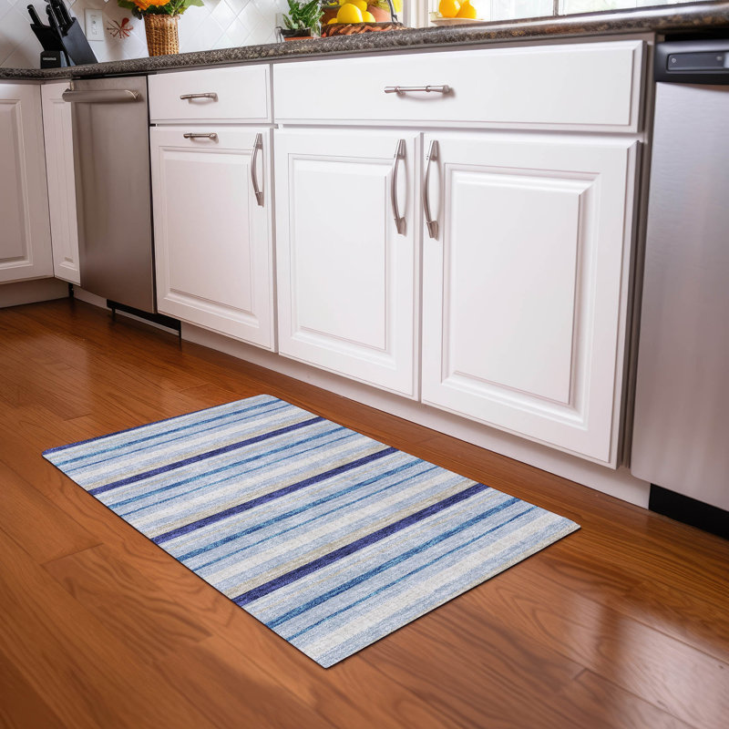 Premium Machine Washable Prisco Blue Rug, Rectangle 1'8" x 2'6"