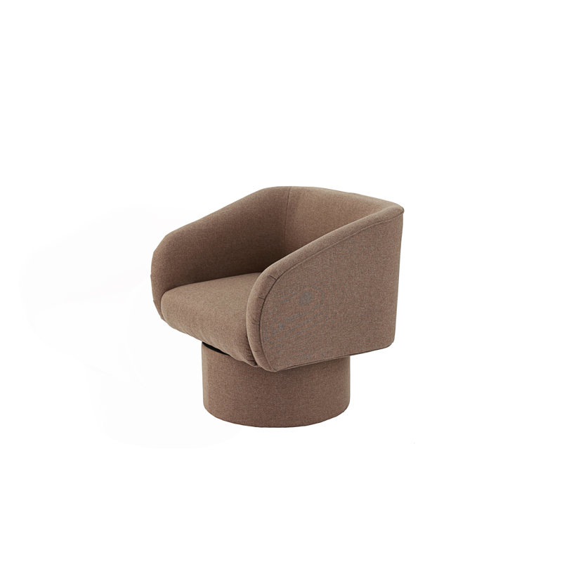 Fauteuil d'appoint pivotant classique, fauteuil confortable, Light Coffee
