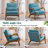 Lemley Mid Century Solid Wood Accent Chair Upholstered Armchair with an Extra Pillow-2049176361