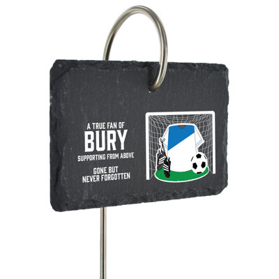 Bleidy Bury Fan Football Slate Grave Marker Memorial Plaque