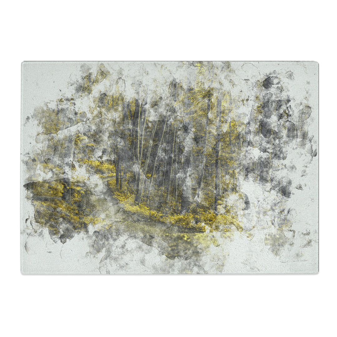 Tempered Glass Forest in Connecticut Watercolour Chopping Board