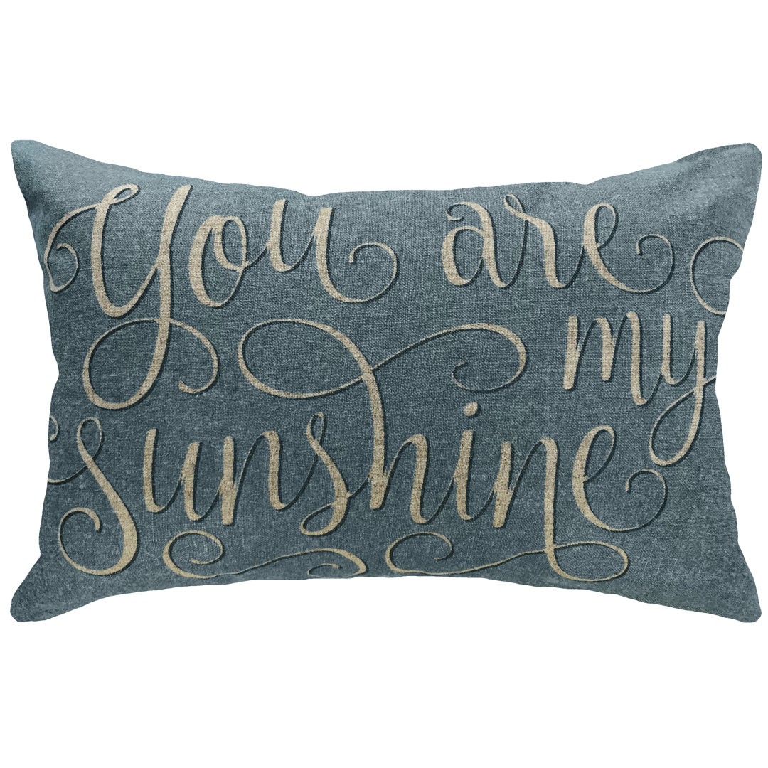  You Are My Sunshine Linen Lumbar Pillow TheWatsonShop