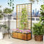 Lit de jardin surélevé en bois avec treillis