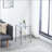 2-Piece Clear Glass Side Table with 2-Tier Storage