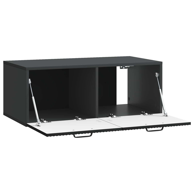 Unfinished with Fireplace Included, 30cm H x 78.5cm L x 41cm W, Black