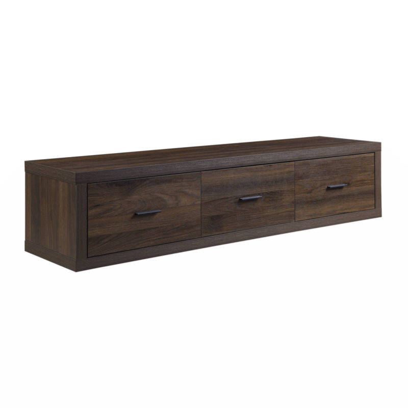 Harel 62'' Walnut Finish Media Console with Storage Cabinet