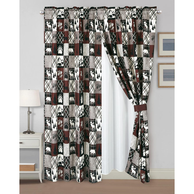 Microfiber Semi Sheer Curtain Pair