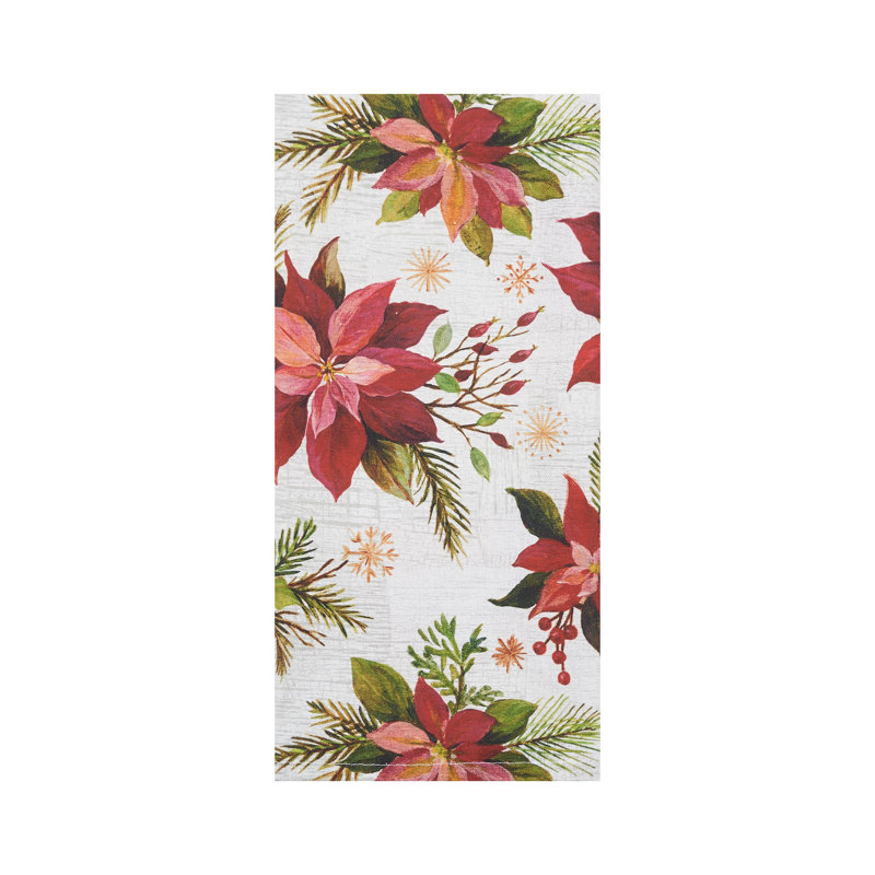 Serviette de Noël poinsettia