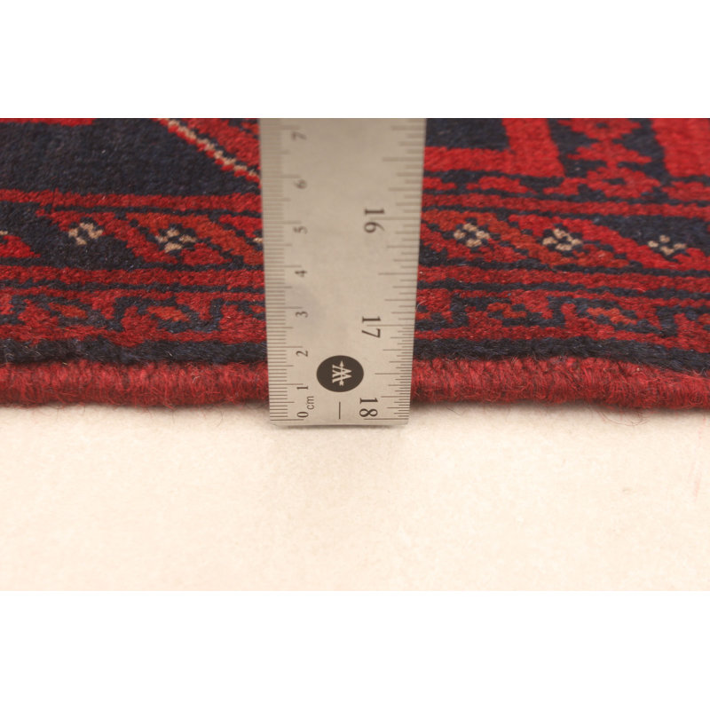 Odoarda One-of-a-Kind 5'10" X 7'8" New Age Wool Area Rug in Red