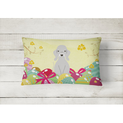 Easter Eggs Outdoor Throw Pillow